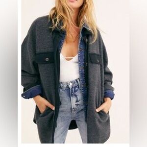 Free People Ruby Jacket - washed black